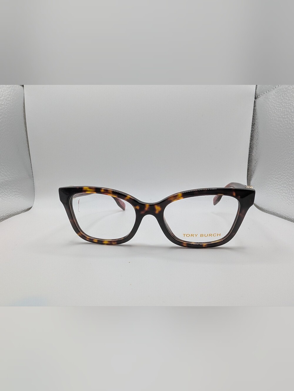 Tory Burch Miller Square Eyeglasses Havana Tortoise Pink Frames TY2159U Case NEW